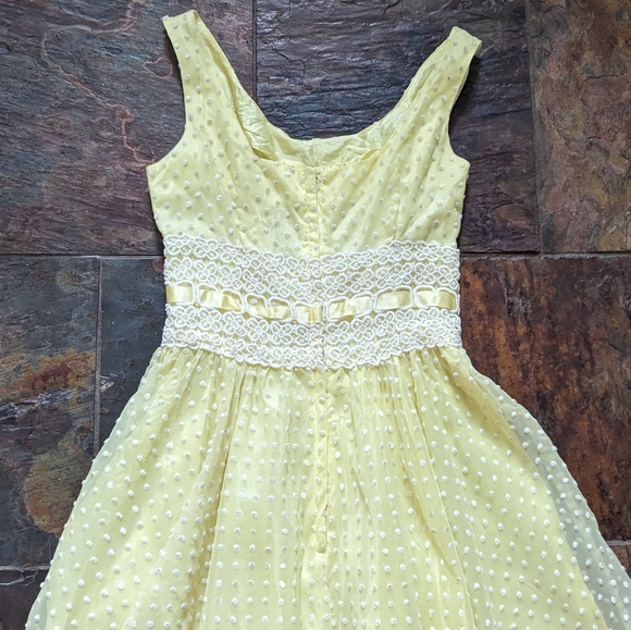 1950's 1960's SWISS DOT DRESS vintage party XS - Picture 10 of 10
